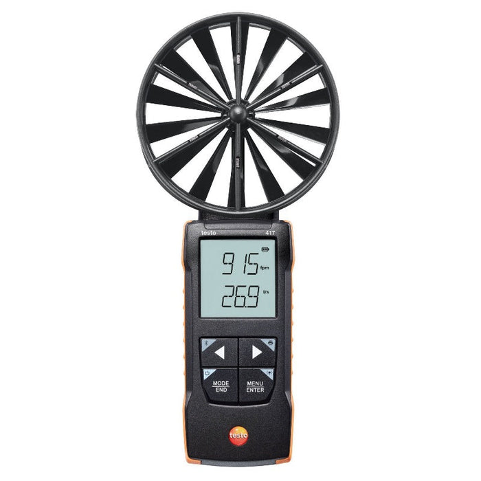 Testo 417 Digital 100mm Vane Anemometer with App Connection