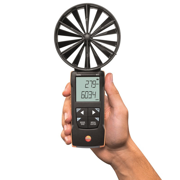 Testo 417 Digital 100mm Vane Anemometer with App Connection