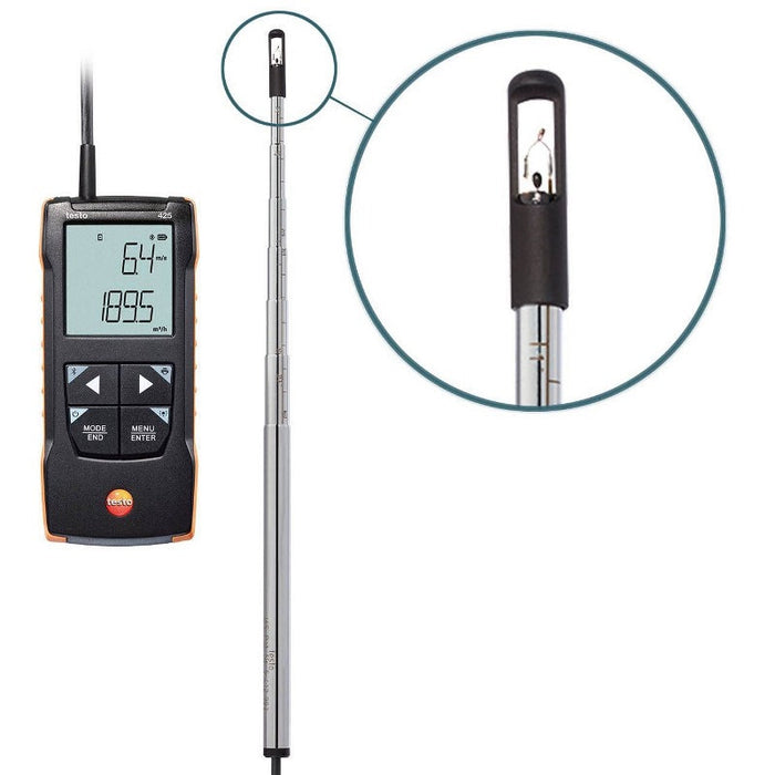 Testo 425 Digital Hot Wire Anemometer with App Connection