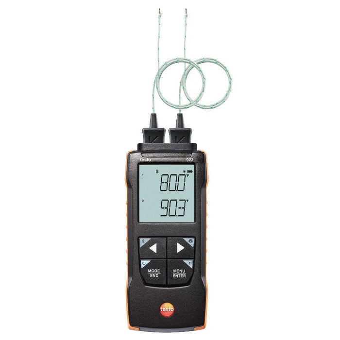 Testo 922 Differential Temperature Measuring Instrument for TC Type K with App Connection