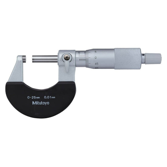 Mitutoyo 102-301 : Outside Micrometer with Ratchet Stop, Range 0-25mm