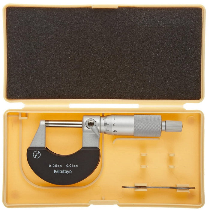 Mitutoyo 102-301 : Outside Micrometer with Ratchet Stop, Range 0-25mm