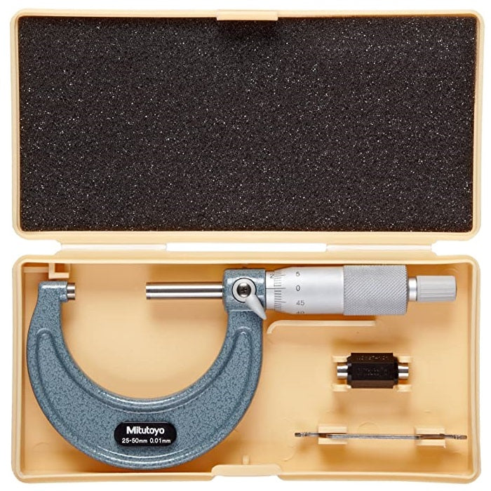 Mitutoyo 103-130 Outside Micrometer, Range 25-50mm