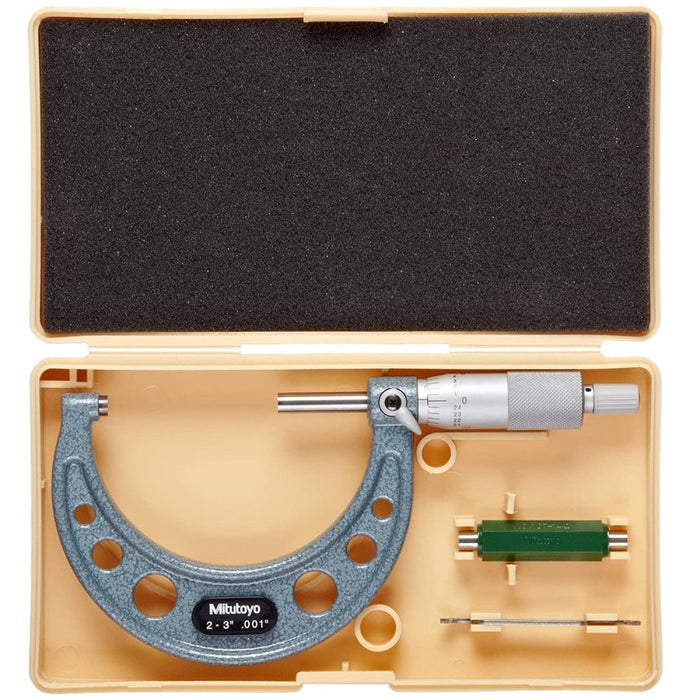 Mitutoyo 103-179 : Outside Micrometer with Ratchet Stop, Range 2-3 inch