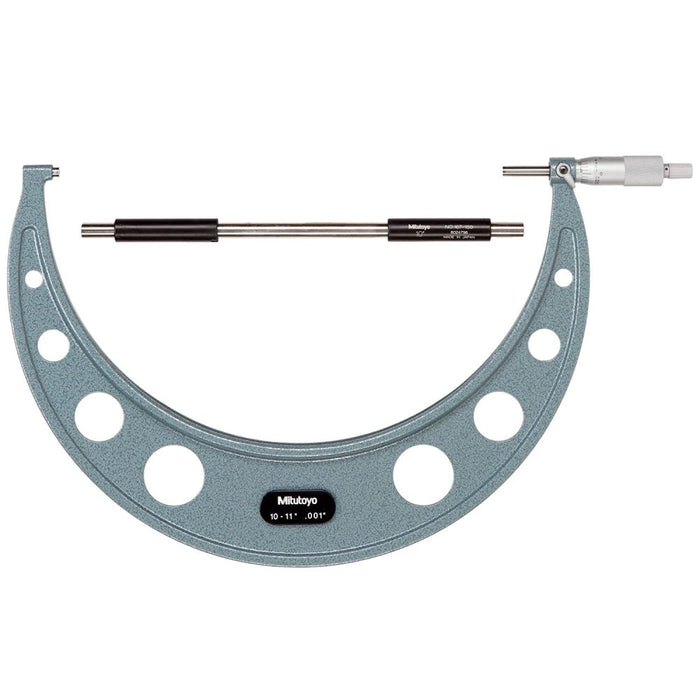 Mitutoyo 103-187 : Outside Micrometer with Ratchet Stop, Range 10-11 inch