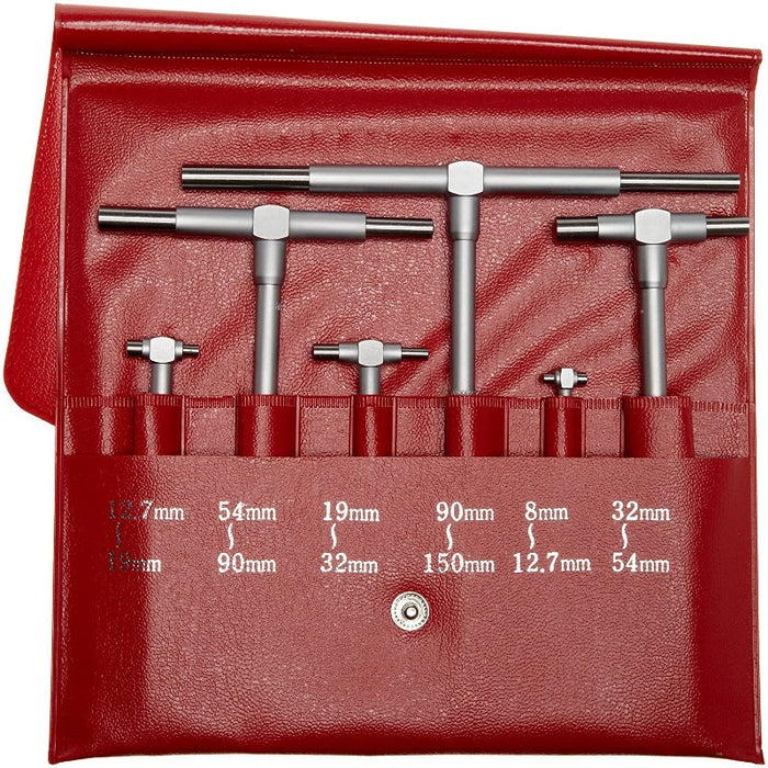 Mitutoyo 155-905 Telescoping Gage, 6 Piece Set, Range 8-150mm