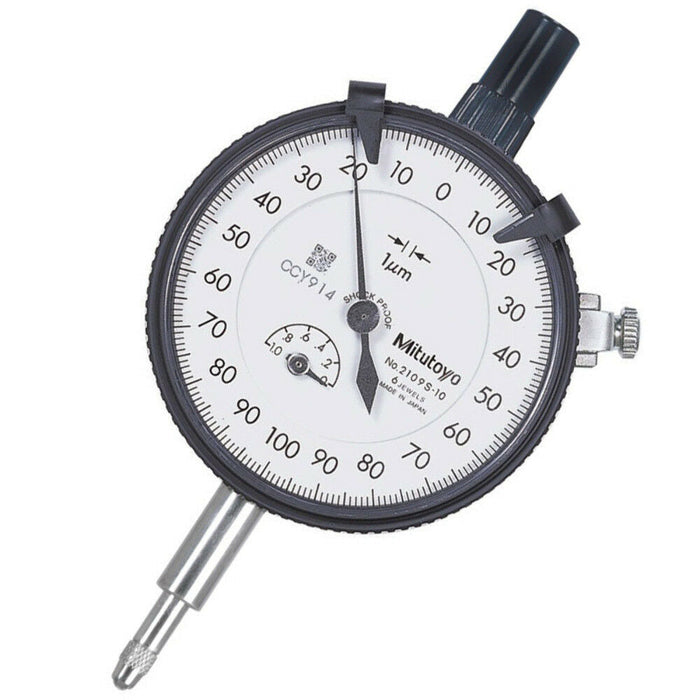 Mitutoyo 2109S-10 Dial Indicator 1mm 0-100-0 Dial-Lug Back