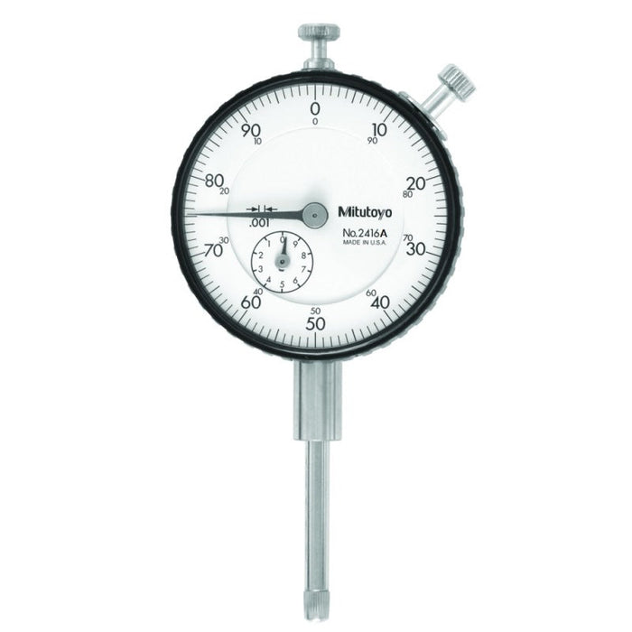 Mitutoyo 2416A Dial Indicator With Lug Back, Range 0-1"