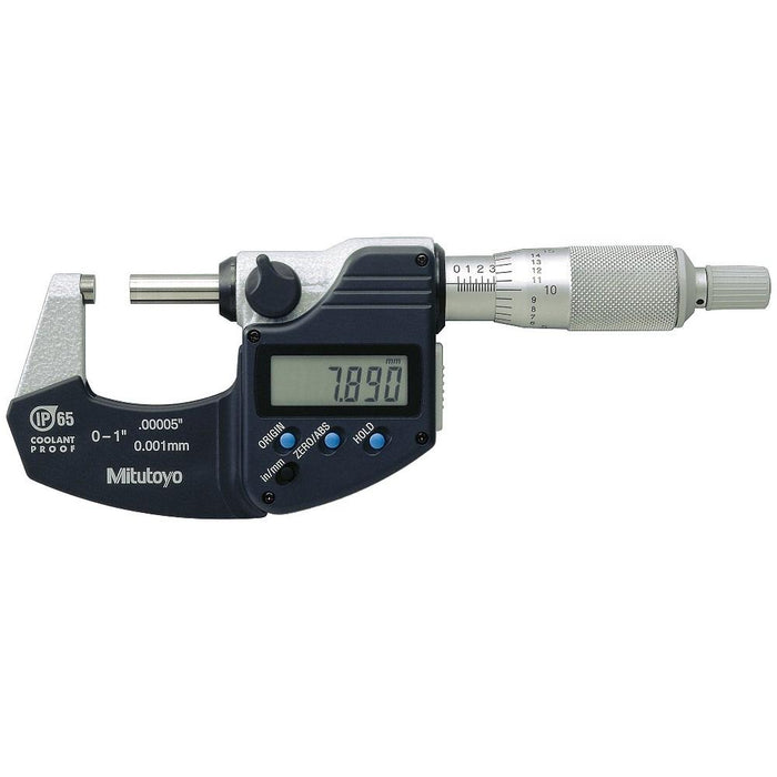 Mitutoyo 293-330-30 Micrometer 1"/ 25.4mm IP65 Ratchet Stop-SPC