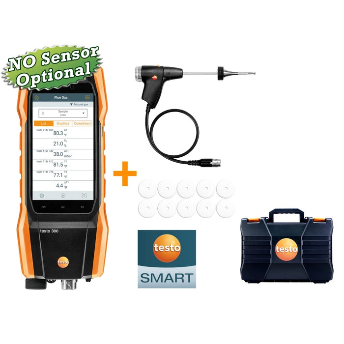 Testo 300 Pro Next Gen - Commercial Combustion Analyzer Kit