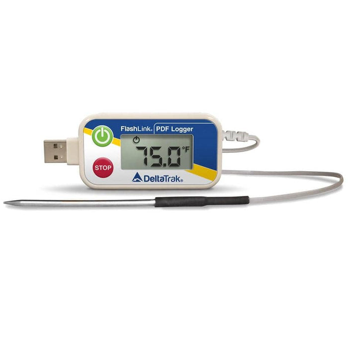 DeltaTrak 40515: FlashLink® USB PDF Reusable Data Logger with External Sharp Tip Probe - Anaum - Test and Measurement