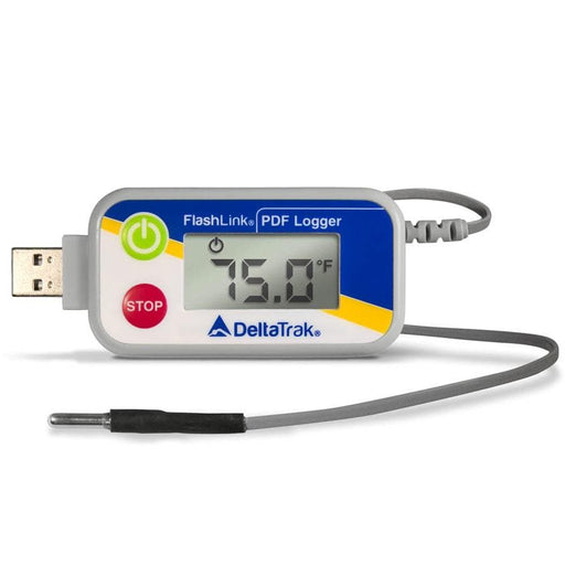 DeltaTrak 40520: FlashLink® USB PDF Reusable Data Logger with External Blunt Tip Probe - Anaum - Test and Measurement