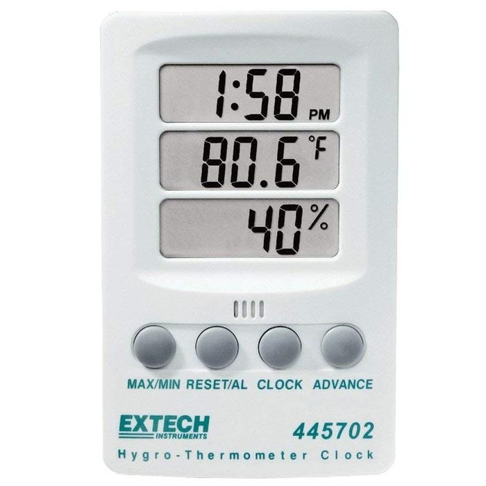 Extech 445702: Hygro-Thermometer Clock - Anaum - Test and Measurement