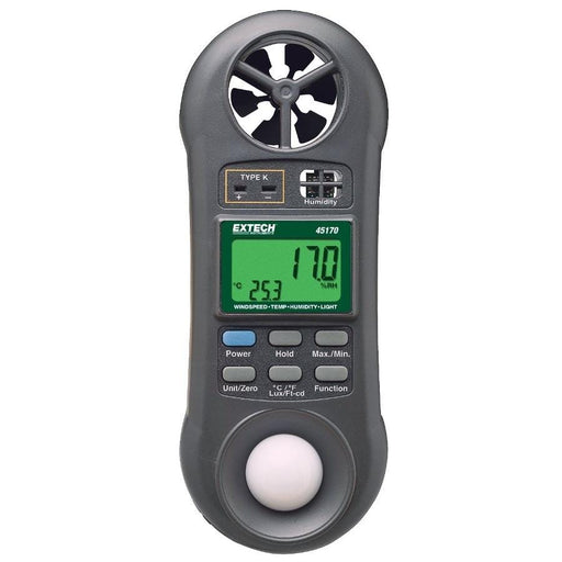 Extech 45170: Hygro-Thermo-Anemometer-Light Meter - Anaum - Test and Measurement