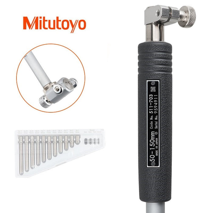 Mitutoyo 511-703 Standard Dial Bore Gauge, Range 50-150mm (Without Dial Gauge)