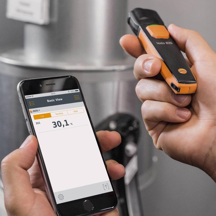 Testo 805i Infrared Thermometer with Smartphone Operation