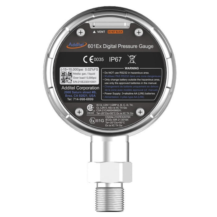 Additel ADT601Ex Digital Pressure Gauge, Accuracy 0.5% FS