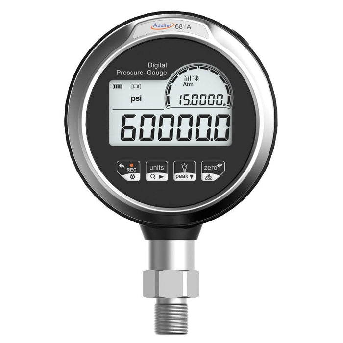 Additel ADT681A Digital Pressure Gauge, Range -15psi (-1bar) to 60000psi (4200bar)