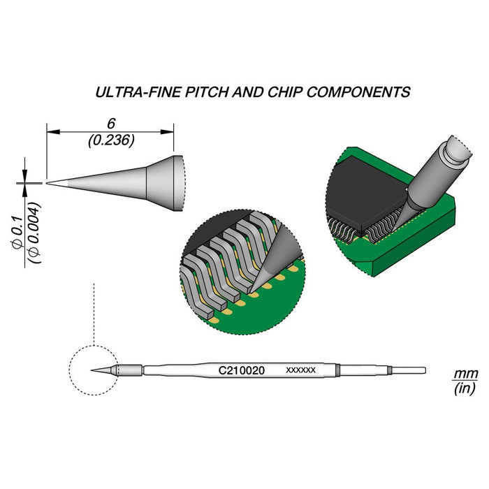 JBC Cartridge Conical (Ø 0.1mm)