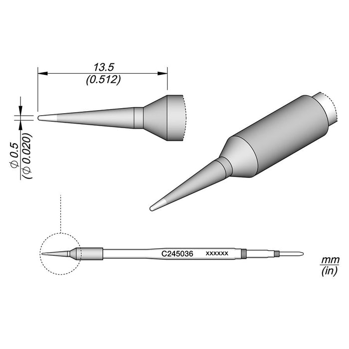 JBC Cartridge Conical (Ø 0.5mm S1)