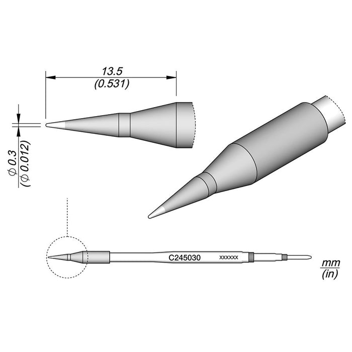 JBC Cartridge Conical (Ø 0.3mm)