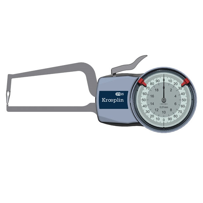 Kroeplin D2R20 Mechanical External Measuring Gauge, Range 0-20mm