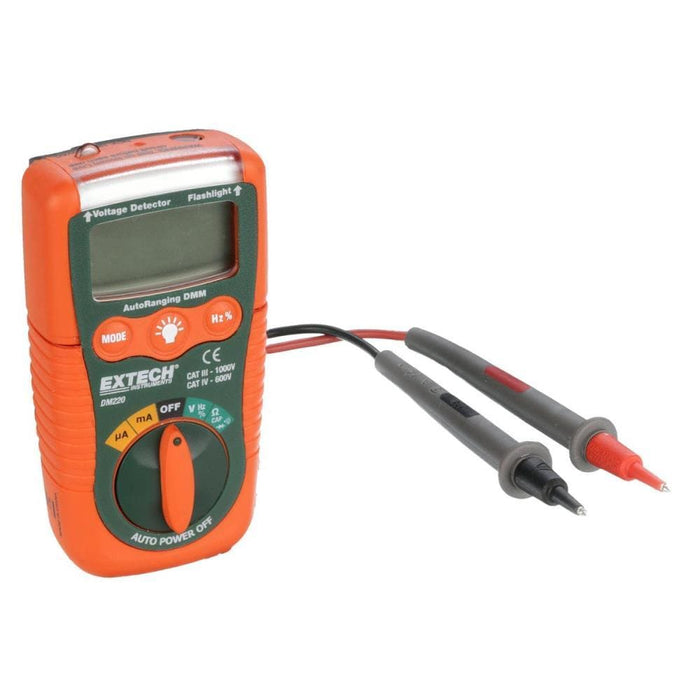 Extech DM220: Mini Pocket MultiMeter with Non-Contact Voltage Detector