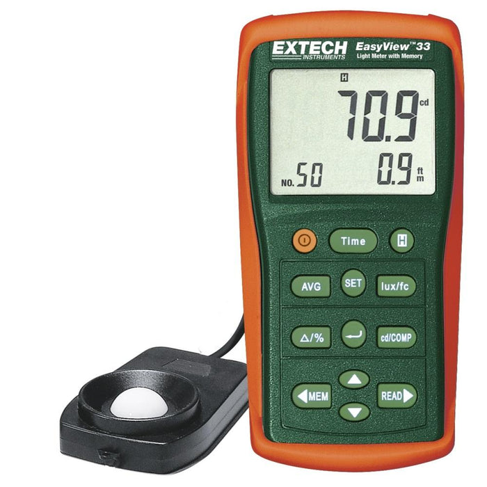 Extech EA33: EasyView Light Meter with Memory