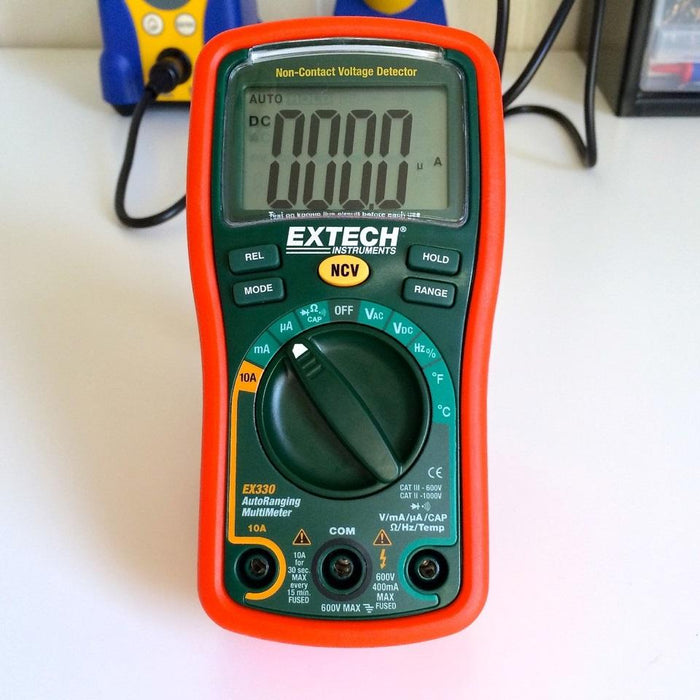 Extech EX330: 12 Function Mini MultiMeter + Non-Contact Voltage Detector