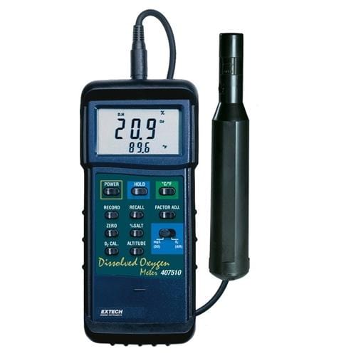 Extech 407510: Heavy Duty Dissolved Oxygen Meter with PC interface - Anaum - Test and Measurement