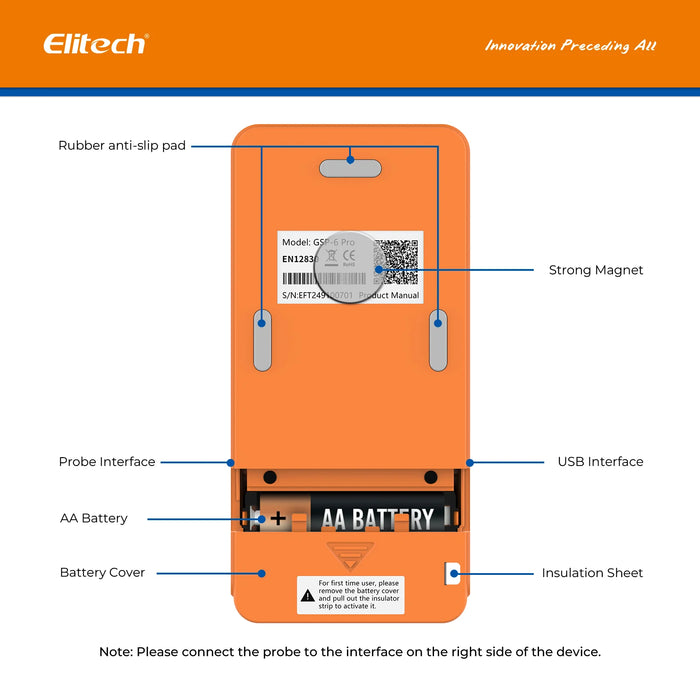 Elitech GSP-6Pro Bluetooth Temperature and Humidity Data Logger, Range -40 to 85°C