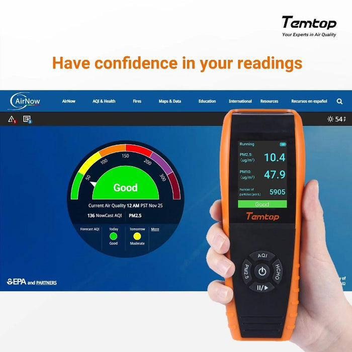 Temtop LKC-1000S+ 2nd AQI Professional Monitor