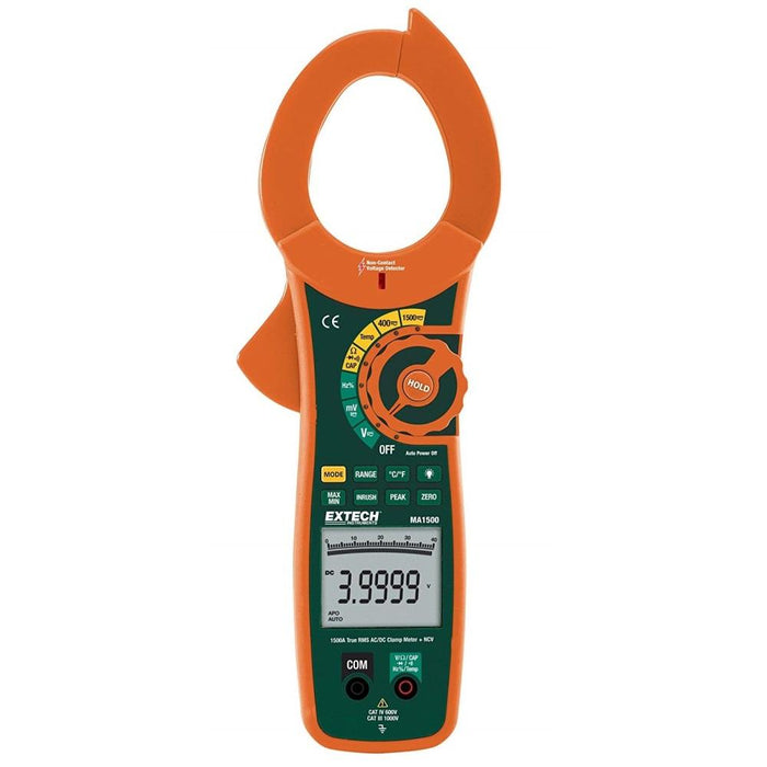 Extech MA1500: 1500A True RMS AC/DC Clamp Meter + NCV