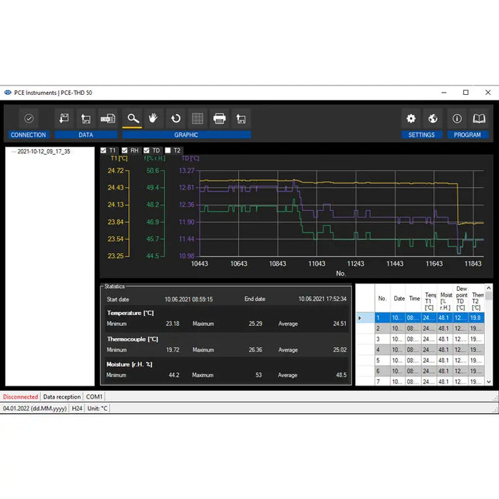 PCE-THD 50 Thermo Hygrometer/Data Logger