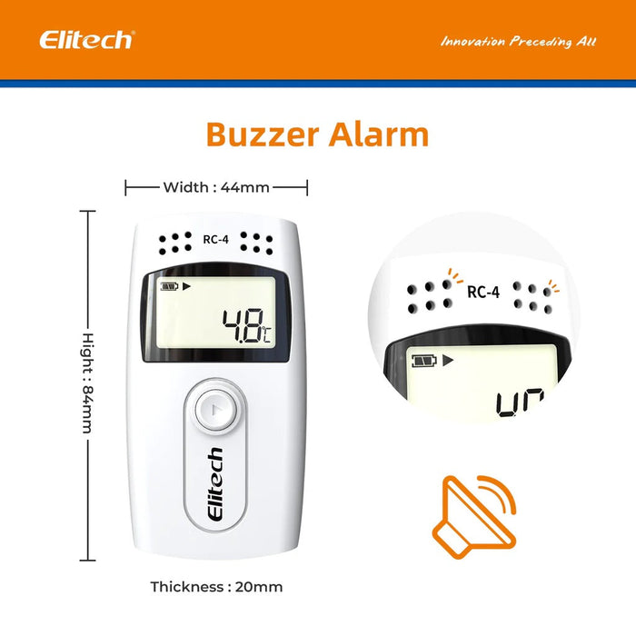 Elitech RC-4 Temperature Data Logger, Range -40 to 85°C