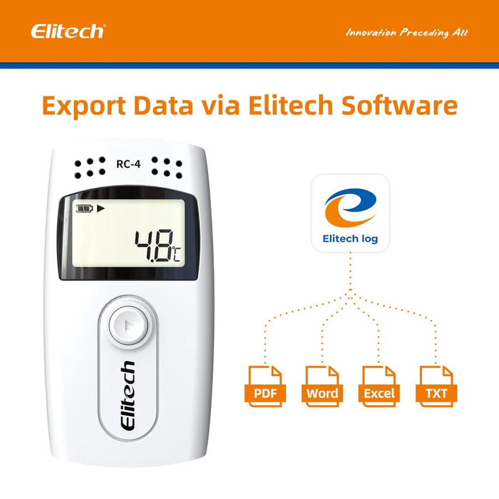 Elitech RC-4 Temperature Data Logger, Range -40 to 85°C