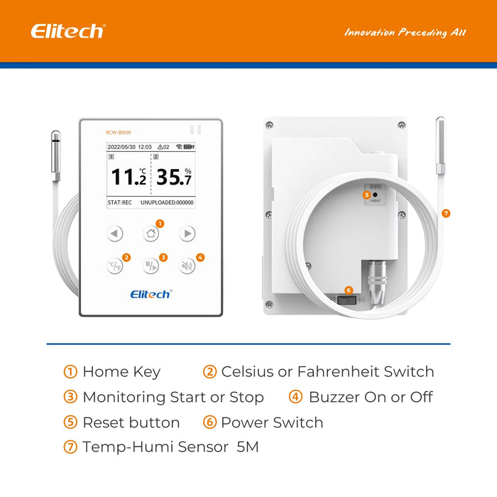 Elitech RCW-800W-THE Temperature and Humidity Data Logger