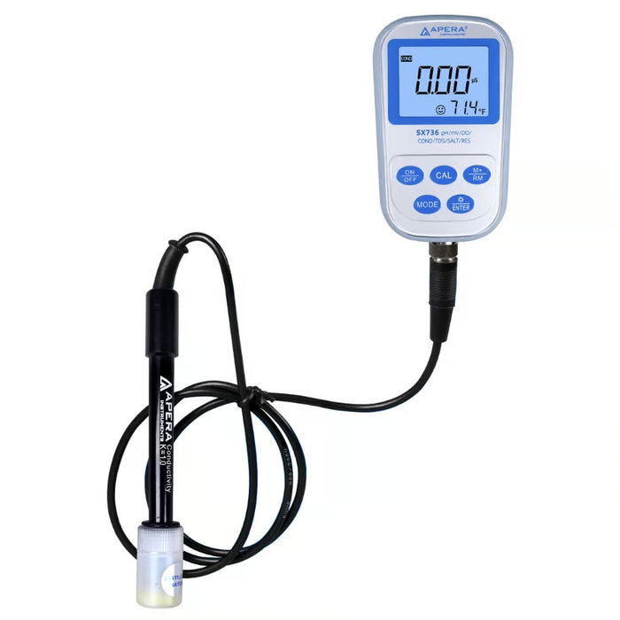 Apera SX736 7-in-1 Portable pH/Conductivity/DO Meter Kit