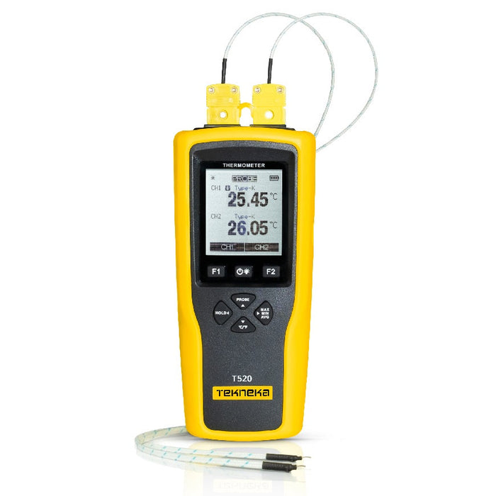 Tekneka T520 Dual Channel Thermometer Data Logger