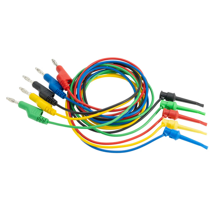 Tekneka TA-195 Banana Plug to Test Hook Test Leads (5 PCS)