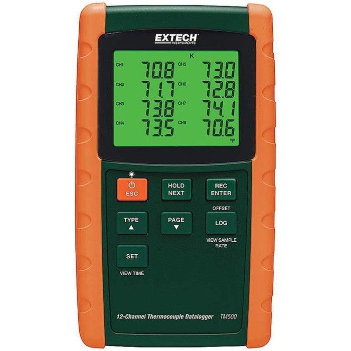 Extech TM500: 12-Channel Datalogging Thermometer