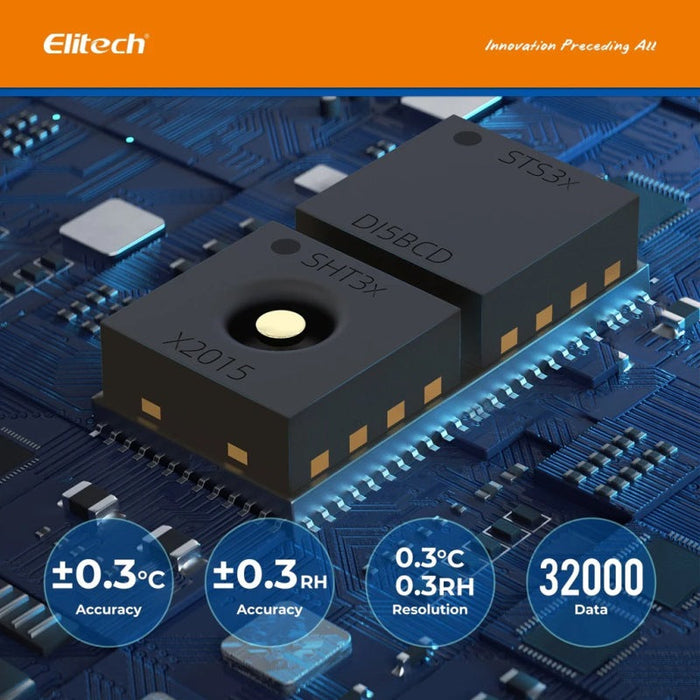 Elitech Tlog 100H Reusable Temperature and Humidity Data Logger, Range -30 to 70°C