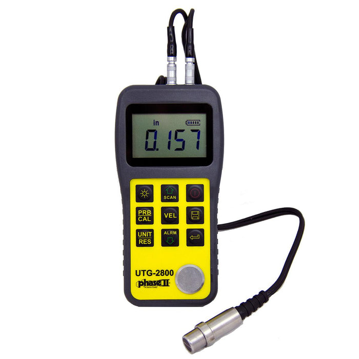 Phase II UTG-2800 Ultrasonic Thickness Gauge, Range 0.040-12 inch