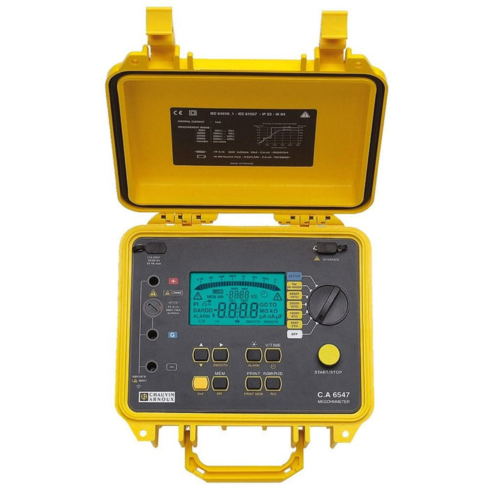 Chauvin Arnoux CA6547 : Digital Insulation Tester, 5000V - Anaum - Test and Measurement