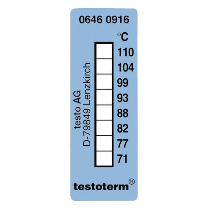 Testoterm : Thermometer Strip (77°C to 110°C) - 10 Strips